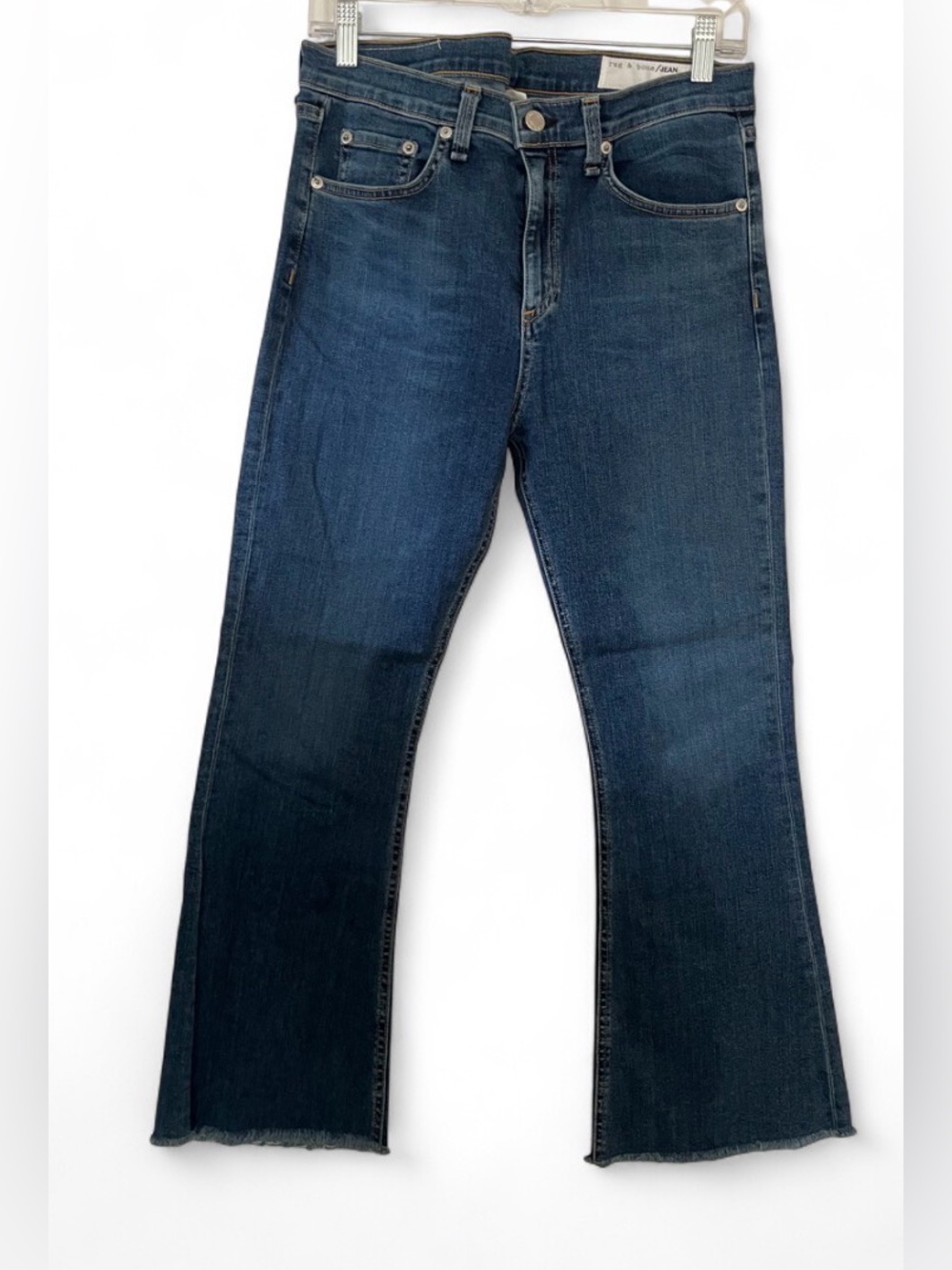 NWT Rag & Bone Dark Wash Paz Cropped Flare Jeans Womens Size 30
